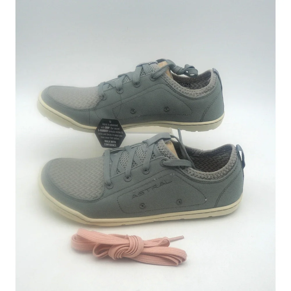 NEW Astral Loyak  Gray Women's 8 Minimalist Water Shoes Pink Gray Laces - Picture 2 of 8